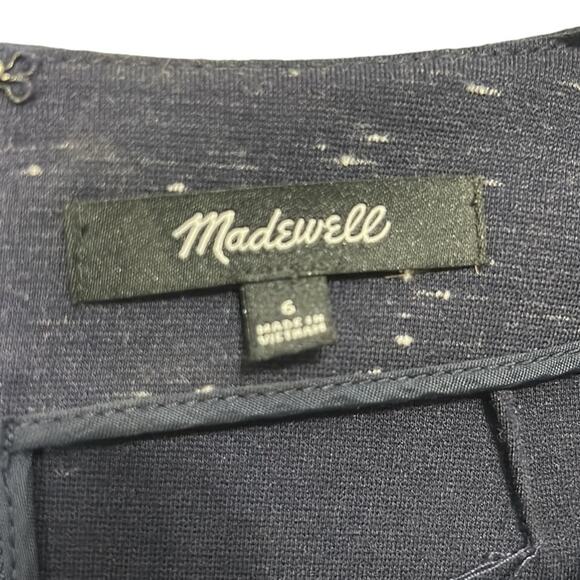 Madewell Gia Marled long sleeves Concept Dress in Navy Blue Size 6 - Picture 6 of 13